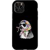 Vintage Retro Knitting Cute Lover Women Custodia per iPhone 11 Pro Lemur - Filato quadrato per uncinetto con coda ad anello