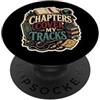 Jimbeels Chapters Cover My Tracks lettura mistero umorismo PopSockets PopGrip Adesivo