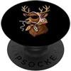 Vintage Retro Knitting Cute Lover Women Renna Natale Babbo Natale Granny Square Crochet Yarn PopSockets PopGrip Adesivo