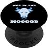 FUNNY FARMER PRODUCTS Non In The Mood Divertente Mucca Farmer Dairy Rancher Angry Bull PopSockets PopGrip Adesivo