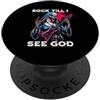Sacred Metal Riffs Underground Sound Soc Rock Till I See God Heavy Metal Guitar Festival PopSockets PopGrip Adesivo