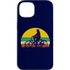So Cool Designs Custodia per iPhone 13 Triciclo adulto Silhouette Horizon donna in bicicletta