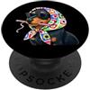 Vintage Retro Knitting Cute Lover Women Dachshund Dog Doxie Granny Square Crochet Yarn Crochet PopSockets PopGrip Adesivo