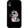 Vintage Retro Knitting Cute Lover Women Custodia per iPhone XR Lemur - Filato quadrato per uncinetto con coda ad anello
