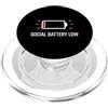 Introverted Social Recharge Studio Batteria sociale Bassa personalità antisociale introversa PopSockets PopGrip per MagSafe