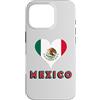 Mexican Flag Hispanic Heritage Clothing Custodia per iPhone 16 Pro Bandiera messicana Cuore Patriottico Uomini Donne Bambini Messico