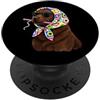 Vintage Retro Knitting Cute Lover Women Labrador Retriever Dog Granny Square Crochet Yarn Crochet Yarn Crochet PopSockets PopGrip Adesivo
