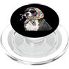 Vintage Retro Knitting Cute Lover Women Pitbull Pittie Dog Granny - Filato quadrato per uncinetto PopSockets PopGrip per MagSafe