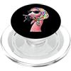 Vintage Retro Knitting Cute Lover Women Flamingo Animal Granny Square Crochet Yarn Crochet Lover PopSockets PopGrip per MagSafe