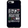 Smart Humor Gifts for Dedicated Oncology Custodia per iPhone 7 Plus/8 Plus Oncologia Infermiera Etichetta Avviso Caffè Vino Sarcasmo Abilità
