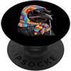 Vintage Retro Knitting Cute Lover Women Raven Crow Granny - Filato quadrato per uncinetto, per amanti dell'uncinetto PopSockets PopGrip Adesivo
