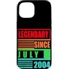 Lustige Geburtstagssprüche zum 22. B-Day Custodia per iPhone 15 22° compleanno leggendario dal luglio 2004 frase di compleanno