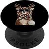 Vintage Retro Knitting Cute Lover Women Renna Natale Babbo Natale Granny Square Crochet Yarn PopSockets PopGrip Adesivo