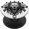 Wholesome Sketch Co Opera d'arte Cerberus Hellhound Dark Fantasy Underworld Beast PopSockets PopGrip Adesivo