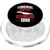 True Crime Merch for Investigative Crime Esperto forense dalla nascita 1990 Compleanno a tema crimine vero PopSockets PopGrip per MagSafe