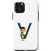 Timowo Studio Custodia per iPhone 11 Pro Giraffa Diploma Lettera V Alfabeto Animale