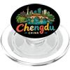 China Souvenir Gift Regalo disegnato a mano di punto di riferimento del souvenir di viaggio di Chengdu China PopSockets PopGrip per MagSafe