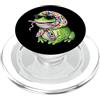 Vintage Retro Knitting Cute Lover Women Frog Anfibio Granny Square Crochet Yarn Crochet Lover PopSockets PopGrip per MagSafe