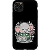 elephant winter candy cane cute animal w Custodia per iPhone 11 Pro Max Elefante carino con bastoncino di zucchero