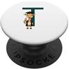 Timowo Studio Giraffa Diploma Lettera T Alfabeto Animale PopSockets PopGrip Adesivo
