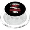 True Crime Merch for Investigative Crime Esperto forense dalla nascita 1985 Compleanno a tema crimine vero PopSockets PopGrip per MagSafe