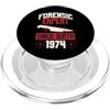 True Crime Merch for Investigative Crime Esperto forense dalla nascita 1974 Compleanno a tema crimine vero PopSockets PopGrip per MagSafe