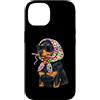 Vintage Retro Knitting Cute Lover Women Custodia per iPhone 14 Filato quadrato all'uncinetto per cani Pinscher in miniatura Minpin Granny