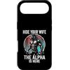 Alpha Wolf Sigma Moon Greek Alpha Wolf S Custodia per iPhone Air Nascondi tua moglie The Alpha is Here Wolf Maschio Werwolf Meme