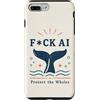 Nature Before Bots Custodia per iPhone 7 Plus/8 Plus Umorismo retrò da attivista oceanico contro la protesta contro le balene