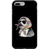 Vintage Retro Knitting Cute Lover Women Custodia per iPhone 7 Plus/8 Plus Lemur - Filato quadrato per uncinetto con coda ad anello