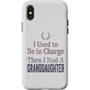Granddaughter Girl Dad Humor Tees Custodia per iPhone X/XS Ho usato per essere in carica poi ho avuto una maglietta nipote