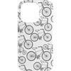 Mint Violet Designs Custodia per iPhone 14 Pro Design a tema ciclismo con arte minimalista della bicicletta