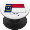 North Carolina Cities & Towns Bandiera souvenir Cary North Carolina USA PopSockets PopGrip Adesivo