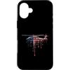Paint Dripping Patriotic 4th of July US Custodia per iPhone 16 Plus Elicottero Pilota Aviazione Bandiera Americana USA Drip Graffiti