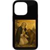 Icone epiche ortodosse Custodia per iPhone 13 Pro Icona ortodossa di San Serafino di Sarov con un orso