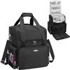 Relavel Borsa da viaggio professionale da parrucchiere, borsa per attrezzi da parrucchiere, organizer per barbiere, accessori per barbiere, con divisori e spallacci regolabili