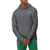 Champion Uomo Powerblend Felpa con Cappuccio, Granite Heather - Script Chest Left, L