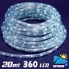 BAKAJI Tubo Luminoso 20 metri LED Bianco Freddo 360 Luci per interno e per Esterno
