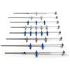 FAS, cacliobalilla, ricambi FAS SERIE ASTE telescopiche per esterno GRIGIO/BLU DOPPIA CROMATURA COMPLETA 1AST0310GB