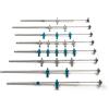 FAS, cacliobalilla, ricambi FAS SERIE ASTE telescopiche per esterno GRIGIO/TURCHESE DOPPIA CROMATURA COMPLETA 1AST0310GT