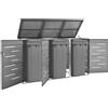Vidaxl Copribidone per Spazzatura Singolo 69x77,5x112,5cm Acciaio Inox