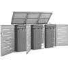 Vidaxl Copribidone per Spazzatura Singolo 69x77,5x112,5cm Acciaio Inox