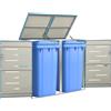 Vidaxl Copribidone per Spazzatura Singolo 69x77,5x112,5cm Acciaio Inox