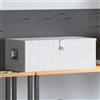 Vidaxl Contenitore Portaoggetti Argento 90x47x33,5 cm in Alluminio
