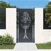 Vidaxl Cancello da giardino antracite 100x200 cm in acciaio con design ad albero