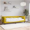 Vidaxl Divano Letto con Materasso Giallo 80x200 cm in Velluto
