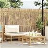 Vidaxl Set Divani da Giardino 3 pz con Cuscini Bianco Crema in Bambù