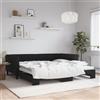 Vidaxl Divano Letto con Letto Estraibile Nero 100x200 cm in Velluto