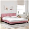 Vidaxl Giroletto senza Materasso Hanko Rosa 180x200 cm in Velluto
