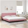 Vidaxl Giroletto senza Materasso Hanko Rosa 200x200 cm in Velluto